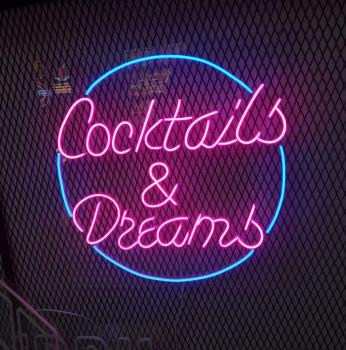 Cocktails & Dreams Neon Led advertising light for your restaurant, bar or pub!