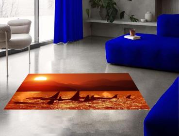 Whales rectangular carpet!