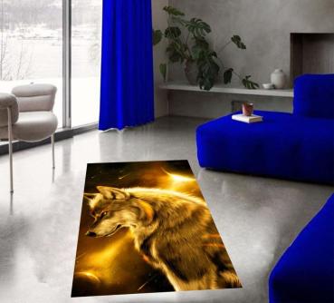 Mystic Wolf rectangular Carpet!