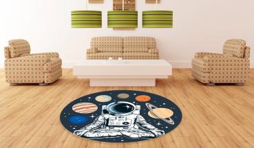 Meditating Astronaut Logo round carpet!