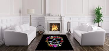 Colorful Skulls rectangular carpet!