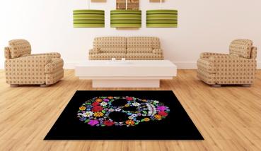 Colorful Skulls rectangular carpet!