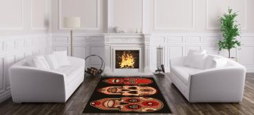 Colorful Skulls rectangular carpet!