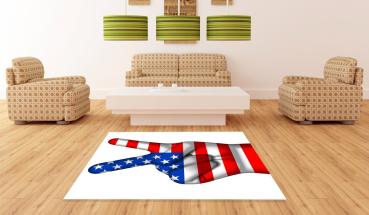 American flag peace rectangular carpet!