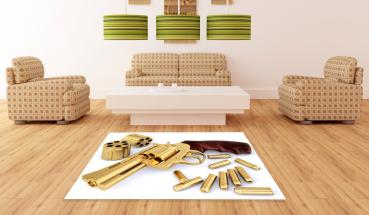 Golden Revolver rectangular carpet!