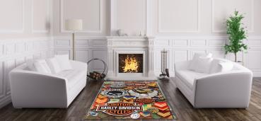 Harley Davidson rectangular carpet!