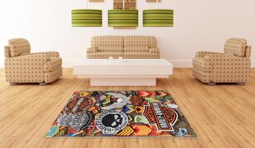 Harley Davidson rectangular carpet!