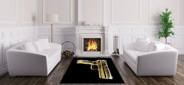 Golden Pistols rectangular carpet!