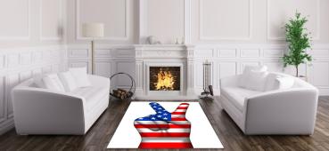 American flag peace rectangular carpet!