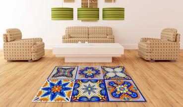 Portuguese azulejos ethnic pattern rectangular Carpet!