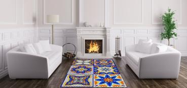 Portuguese azulejos ethnic pattern rectangular Carpet!