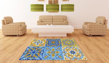 Portuguese azulejos ethnic pattern rectangular Carpet!