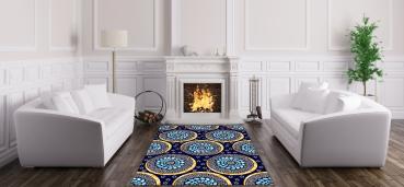 Portuguese azulejos ethnic pattern rectangular Carpet!