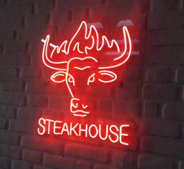 Steakhouse Neon Led Werbeleuchte für ihr Restaurant, Fastfoodladen!