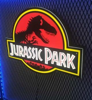 Jurassic Park logo wall light