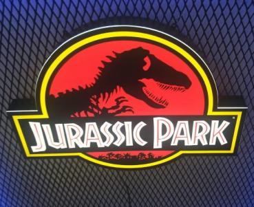 Jurassic Park logo wall light
