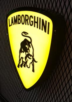 Lamborghini Logo Led Wandleuchte im Schildform