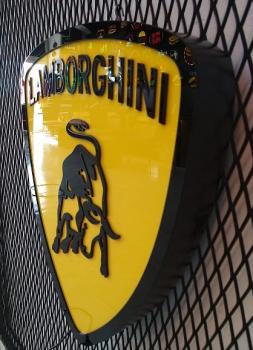 Lamborghini Logo Led Wandleuchte im Schildform