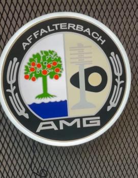 Mercedes Amg Logo Led Leuchtschild rund