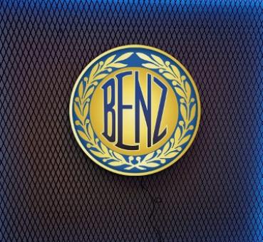 Mercedes Vintage Logo Led Leuchtreklame rund