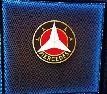 Mercedes Vintage Logo Led Wand-Schild