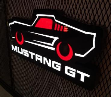 Mustang GT Fastback 1967 Led Leuchtschild im Autoform