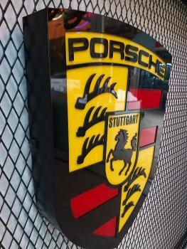 Porsche alternativ Logo Led Leuchte im Schildform