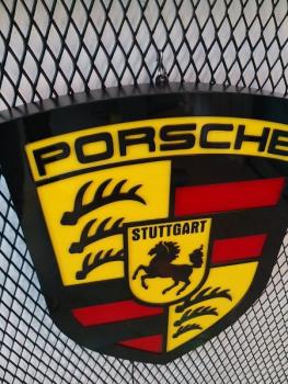 Porsche alternativ Logo Led Leuchte im Schildform