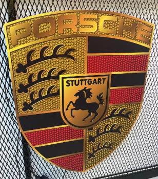Porsche alternativ Logo Led Wandleuchte im Schildform