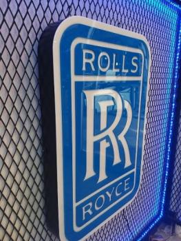 Rolls Royce blaues Logo Led Wandleuchte rechteckig hochkant