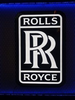 Rolls Royce schwarzes Logo Led Leuchtschild rechteckig hochkant