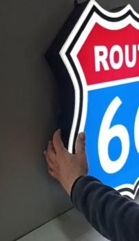 Route66 Logo Led Leuchtschild