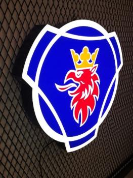 Scania Logo Led Leuchtwerbung rund