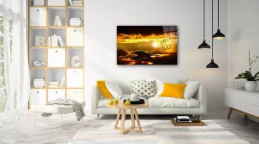 Allah Calligraphy Art Design rectangular special Glass Picture!