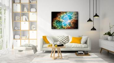 Universum Milchstrasse Art Design rechteckiges spezial Glasbild!