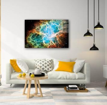 Universum Milchstrasse Art Design rechteckiges spezial Glasbild!