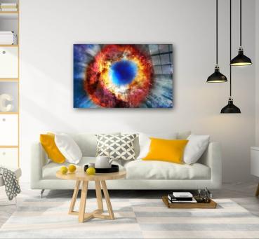 Universum Milchstrasse Art Design rechteckiges spezial Glasbild!