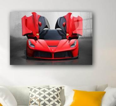 Ferrari Art Design rectangular special Glass Picture!
