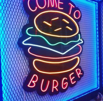 Come to Burger Neon Led Werbeleuchte für ihr Restaurant, Fastfoodladen!