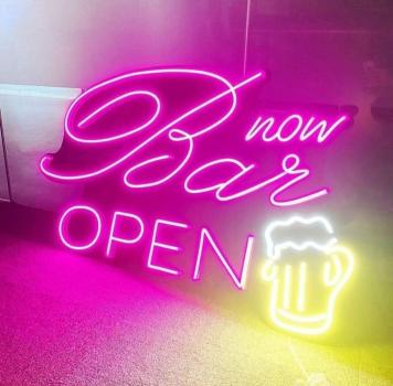 Bar Open Neon Led Werbeleuchte für ihr Restaurant, Bar oder Pub!