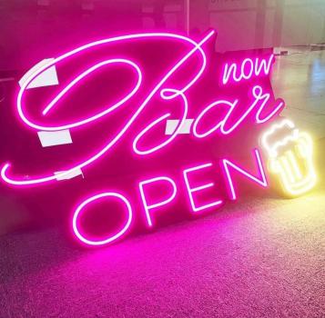 Bar Open Neon Led Werbeleuchte für ihr Restaurant, Bar oder Pub!