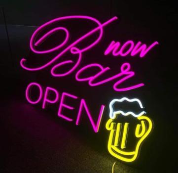 Bar Open Neon Led Werbeleuchte für ihr Restaurant, Bar oder Pub!