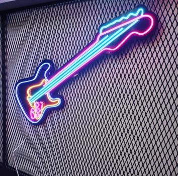 Gitarre Neon Led Werbeleuchte für ihr Restaurant, Fastfoodladen!