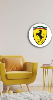 Ferrari Art Design rundes spezial Glasbild!