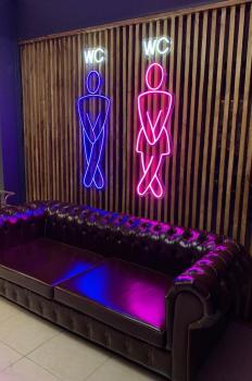Toilette WC Neon Led Werbeleuchte für ihr Restaurant, Fastfoodladen!