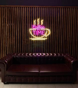 Coffee Time Neon Led Werbeleuchte für ihr Restaurant, Fastfoodladen!