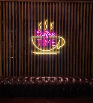 Coffee Time Neon Led Werbeleuchte für ihr Restaurant, Fastfoodladen!