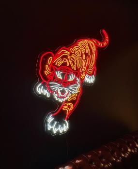 Neon Led Angry Tiger wall lamp for your home, office or shop! - Kopie