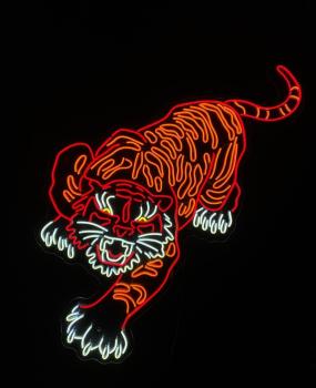 Neon Led Angry Tiger wall lamp for your home, office or shop! - Kopie