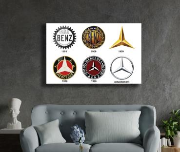 Mercedes Benz Vintage Logos Art Design rectangular special Glass Picture!